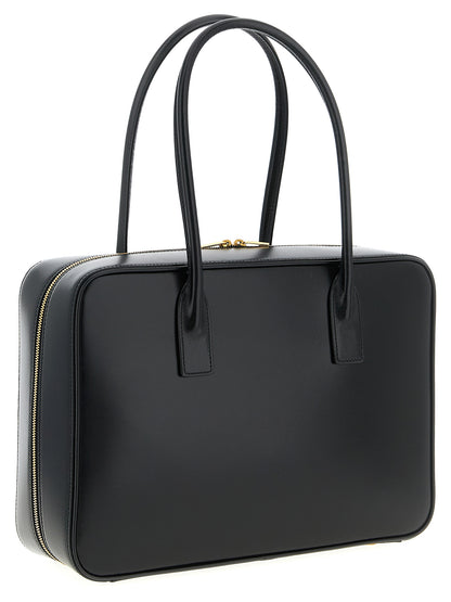 Saint Laurent Schwarze Kalbsleder-Schultertasche