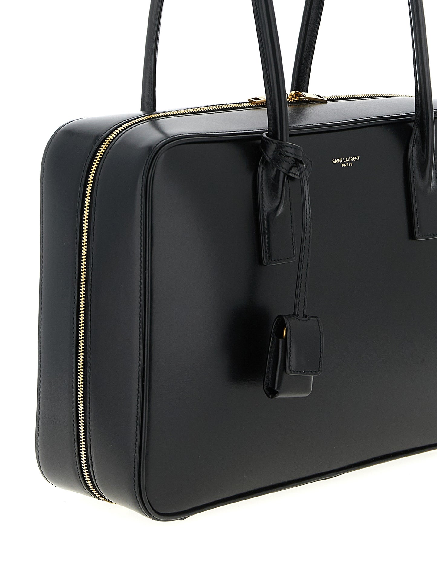 Saint Laurent Schwarze Kalbsleder-Schultertasche