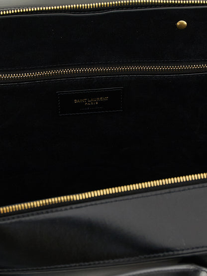 Saint Laurent Schwarze Kalbsleder-Schultertasche