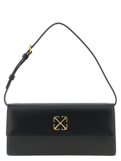 Off-White Schwarze Schultertasche aus Polyester