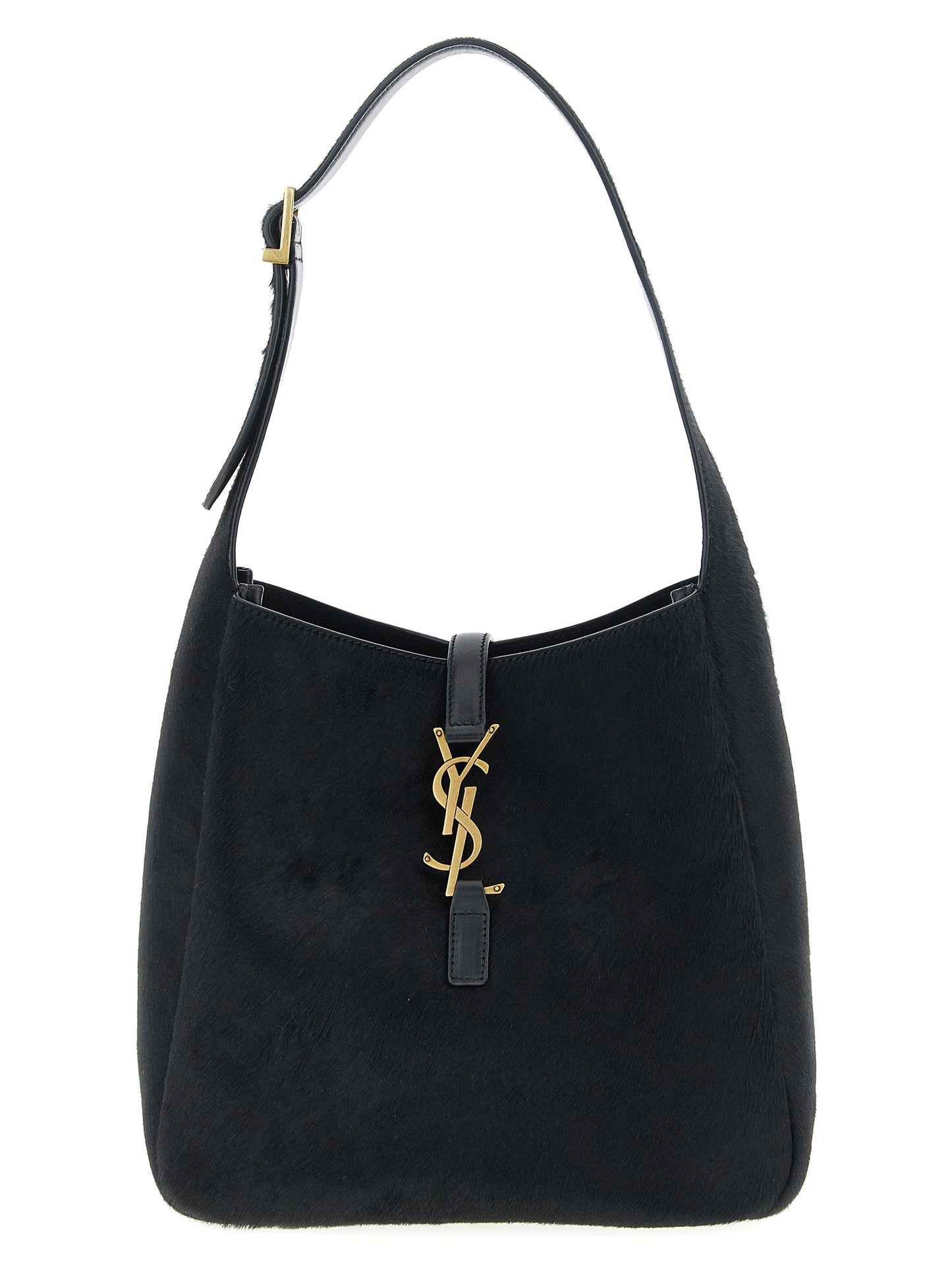 Saint Laurent Schwarze Kalbsleder-Schultertasche