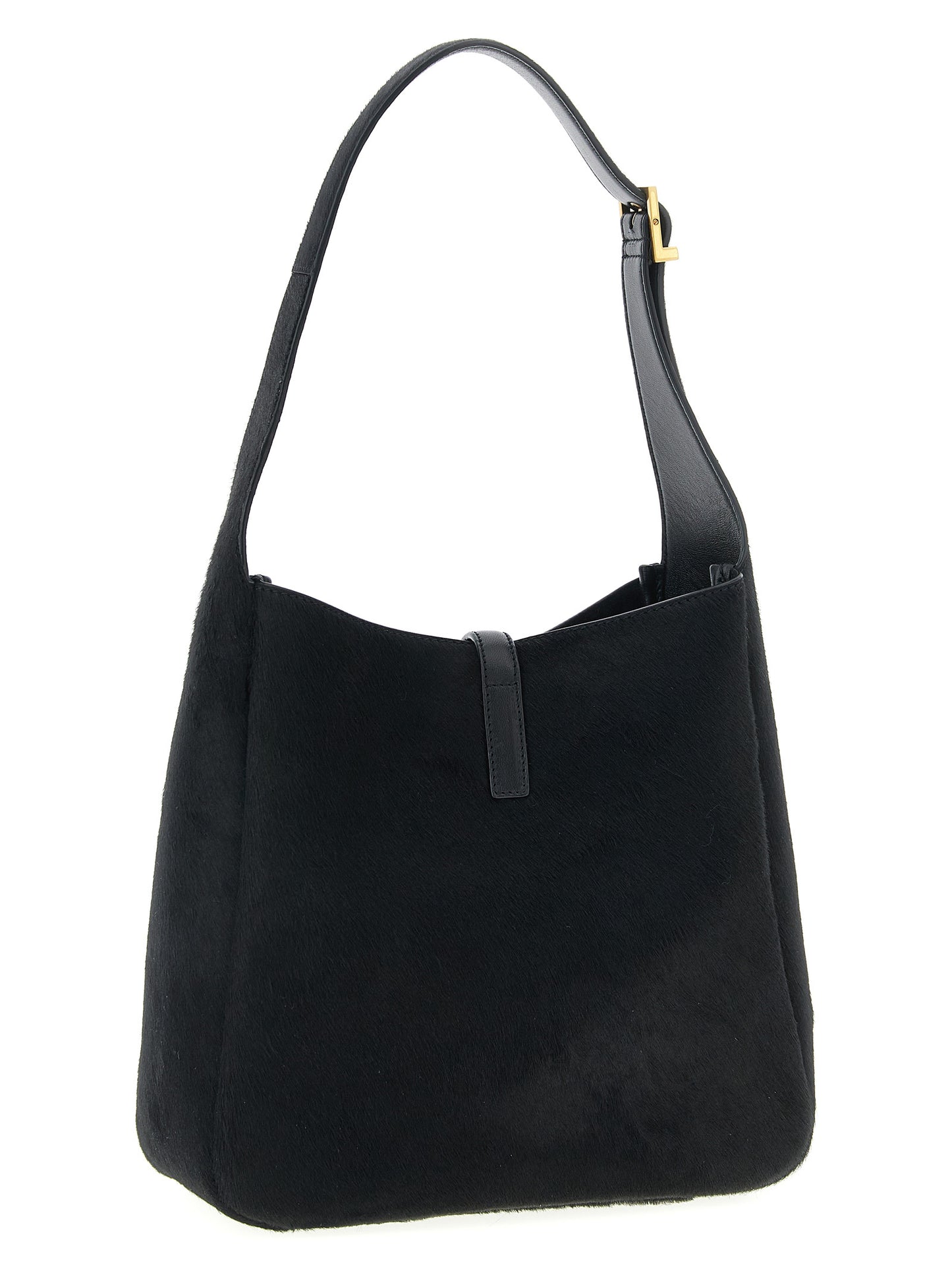 Saint Laurent Schwarze Kalbsleder-Schultertasche