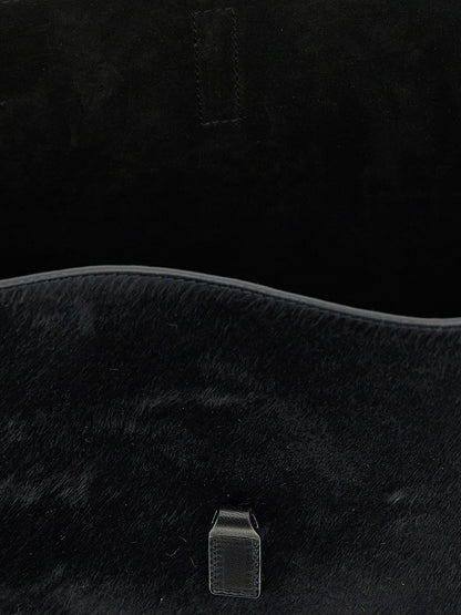 Saint Laurent Schwarze Kalbsleder-Schultertasche