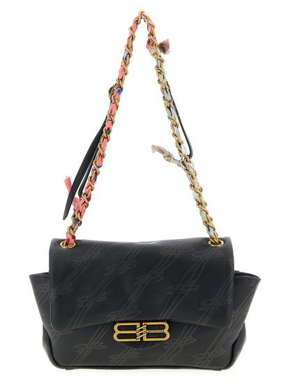 Balenciaga Schwarze Leder Umhängetasche
