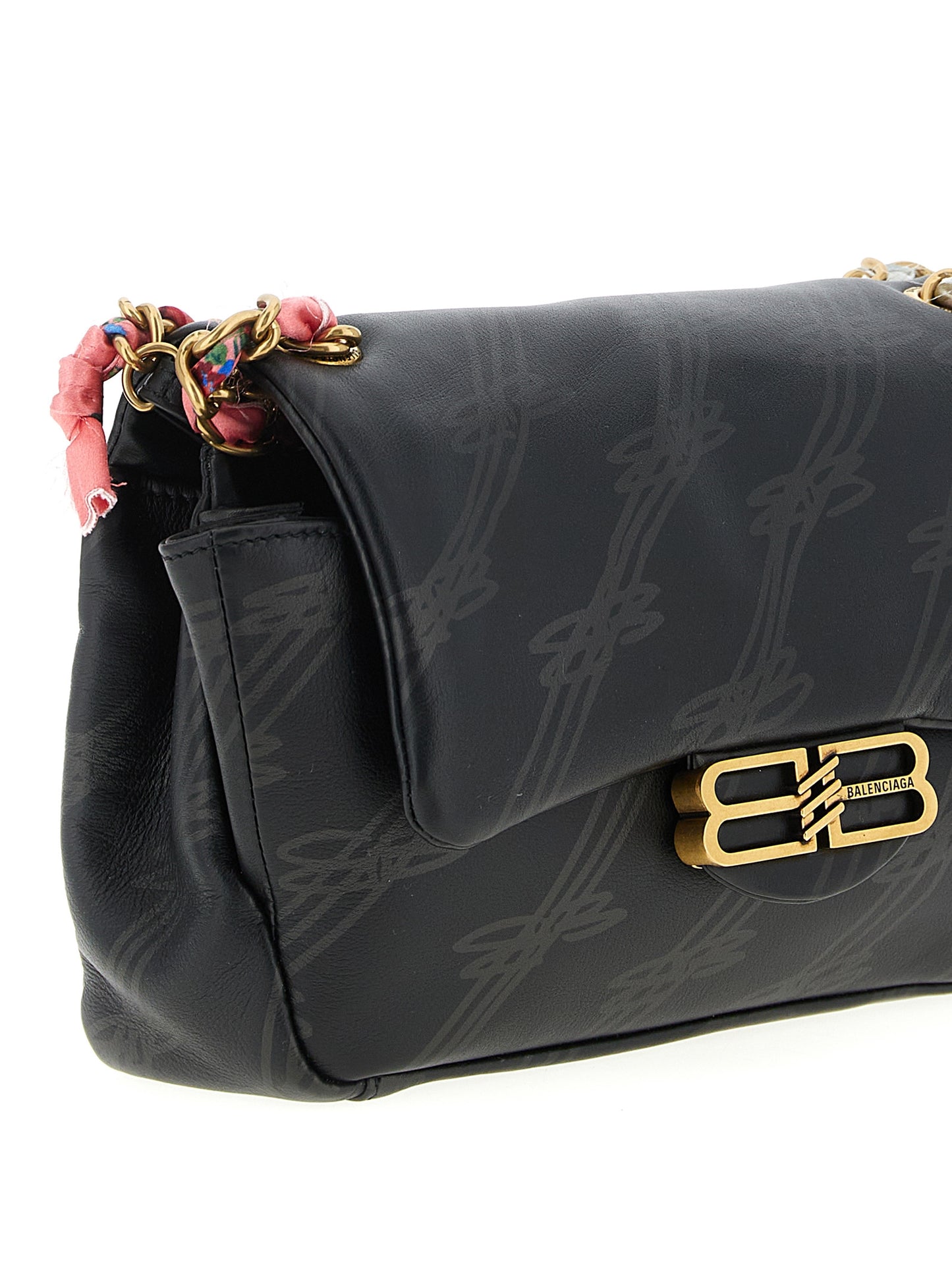 Balenciaga Schwarze Leder Umhängetasche