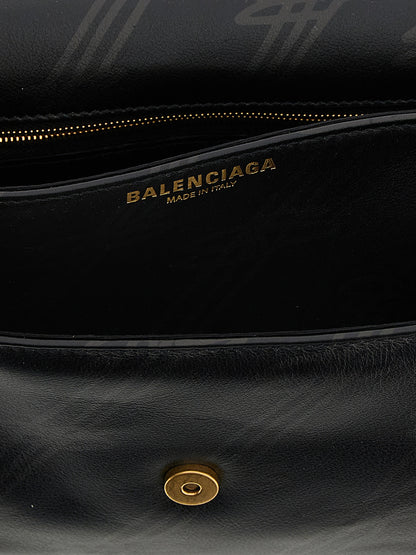 Balenciaga Schwarze Leder Umhängetasche