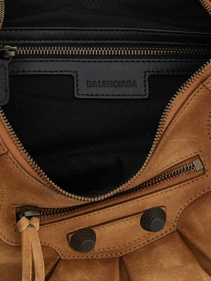 Balenciaga Braunes Kalbsleder Damen Crossbody Tasche
