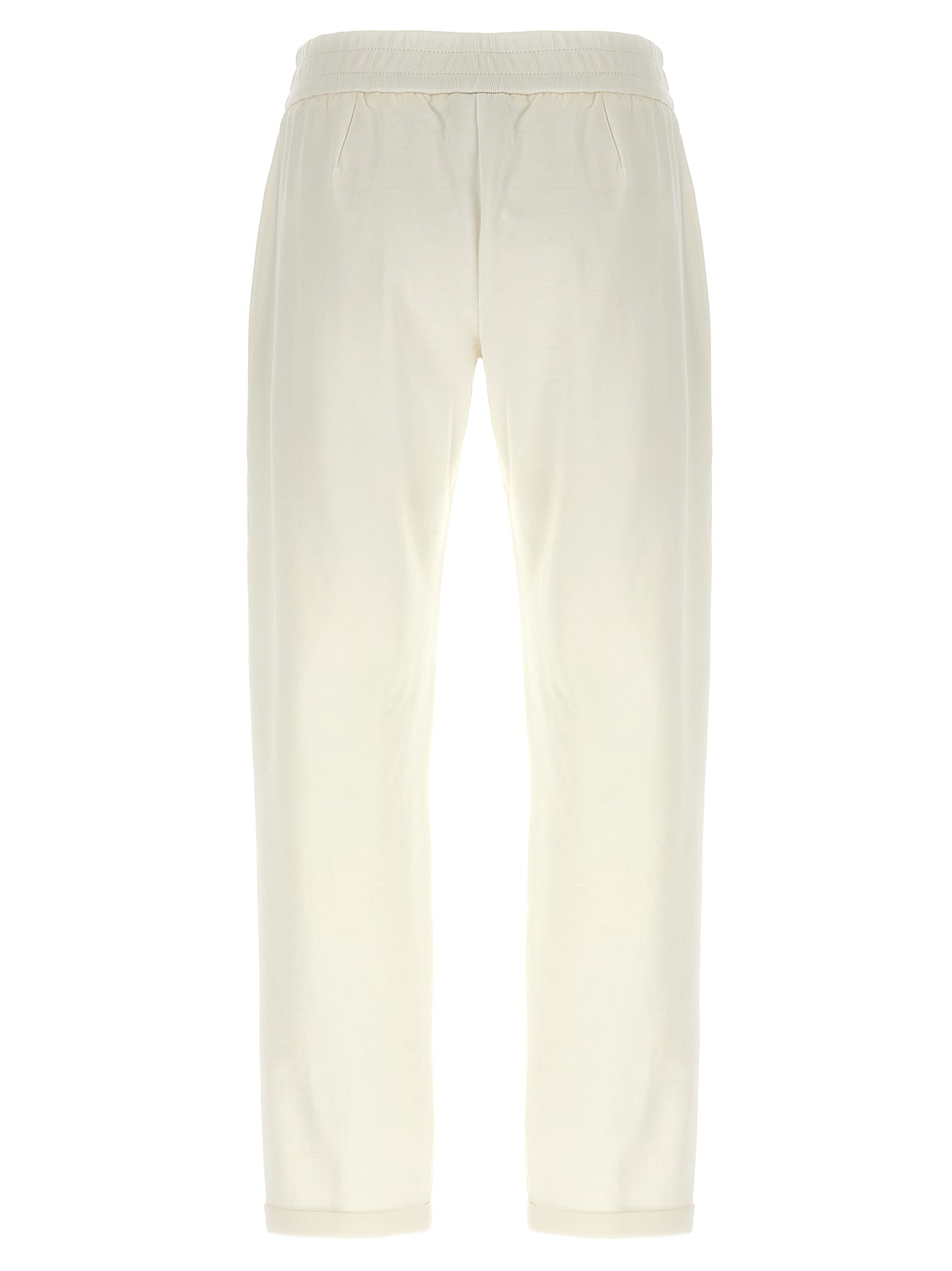 Brunello Cucinelli Weiße Baumwoll-Jogginghose (Trainingshose)