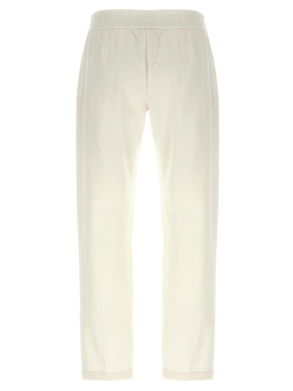Brunello Cucinelli Weiße Baumwoll-Jogginghose (Trainingshose)