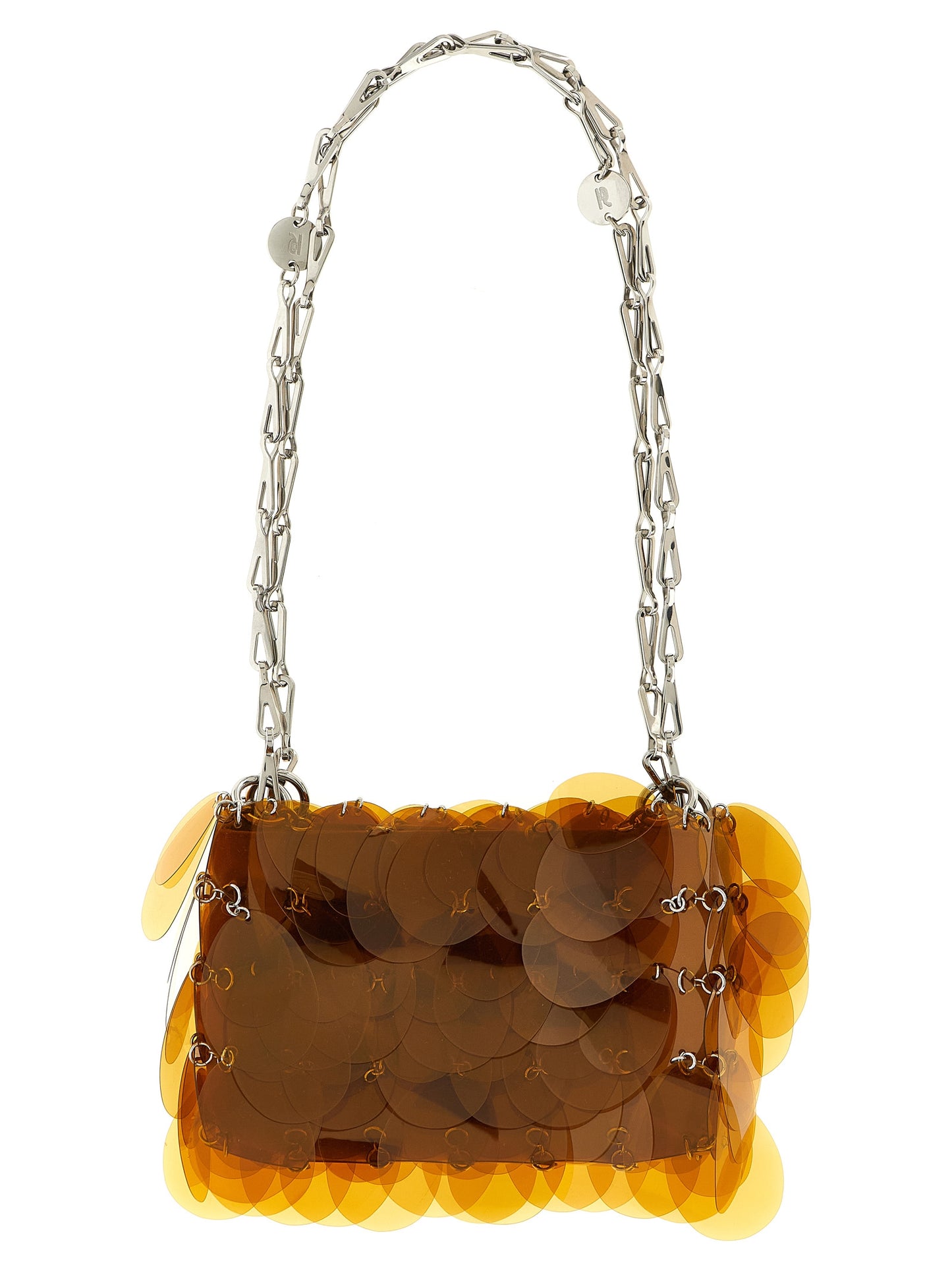 Paco Rabanne Orange Schultertasche aus Polyester