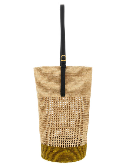 Khaite Beige Sisal Schultertasche