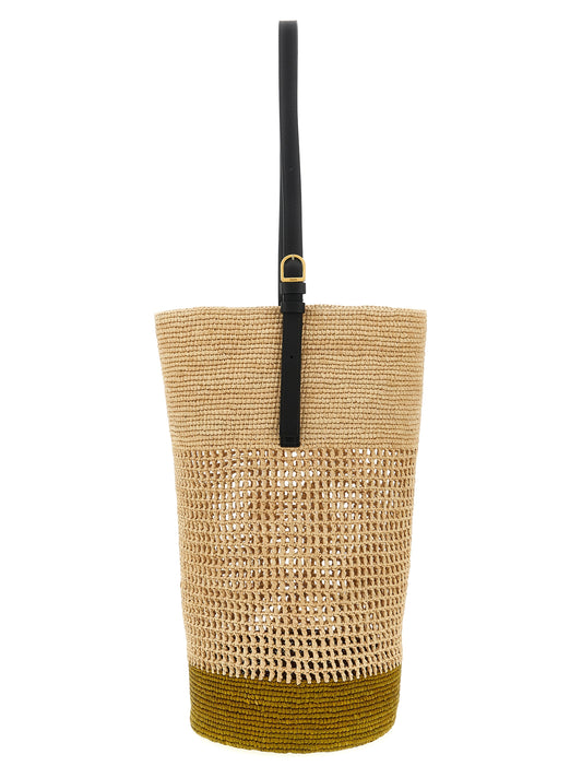 Khaite Beige Sisal Schultertasche