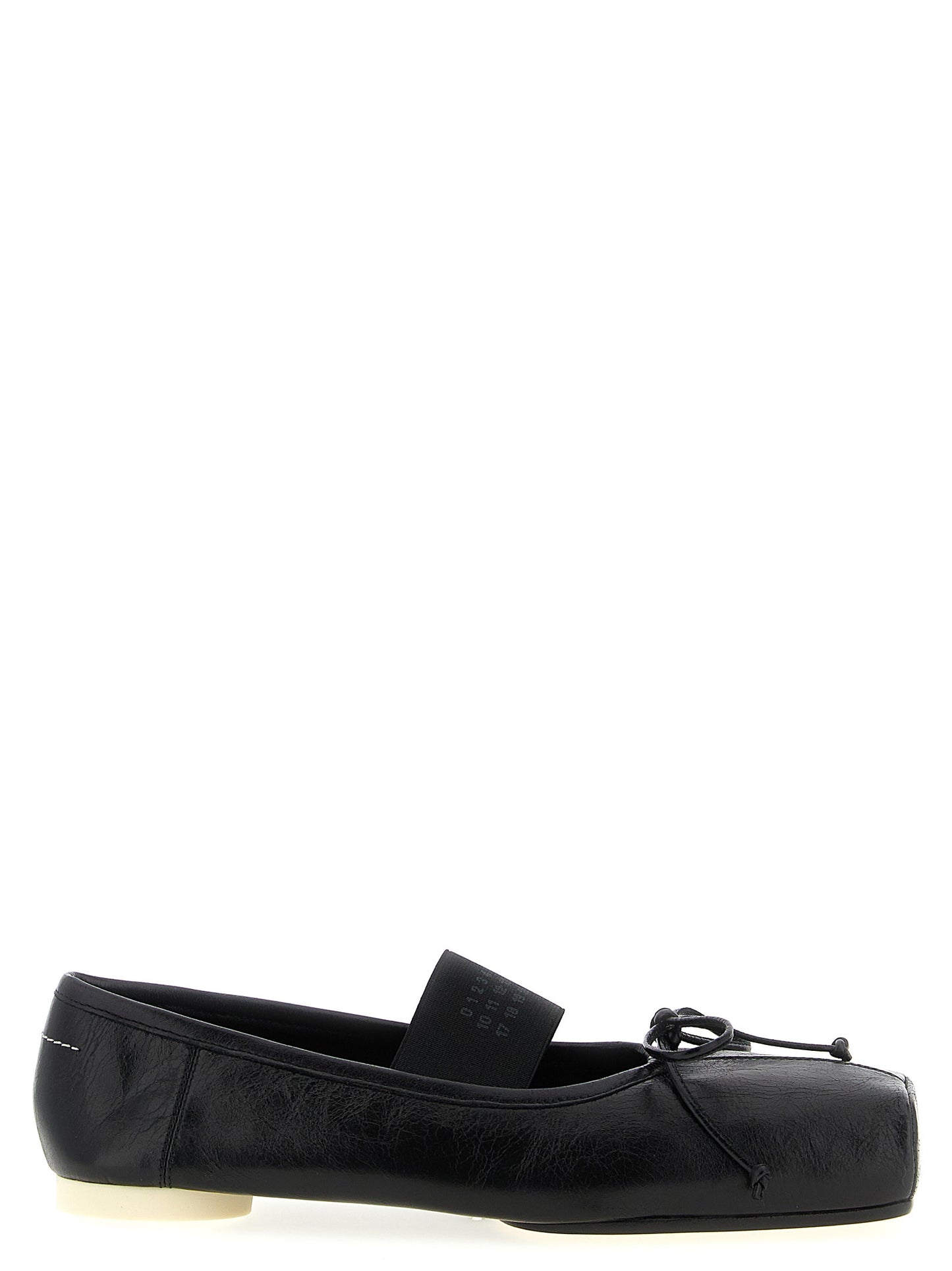 MM6 Maison Margiela Schwarze Ballerinas aus Kalbsleder