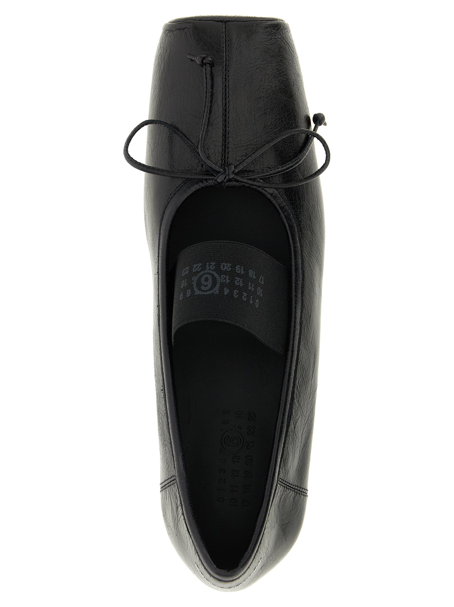 MM6 Maison Margiela Schwarze Ballerinas aus Kalbsleder