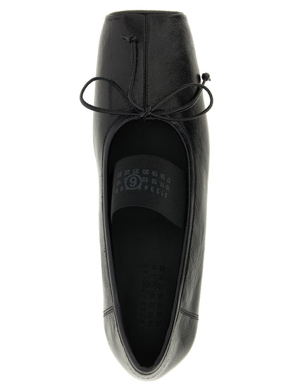 MM6 Maison Margiela Schwarze Ballerinas aus Kalbsleder