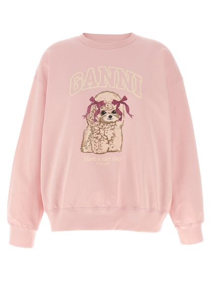 Ganni Mehrfarbiger Sweatshirt aus Bio-Baumwolle