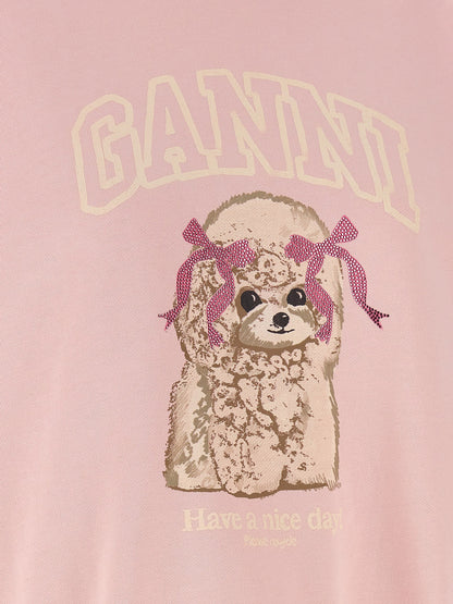 Ganni Mehrfarbiger Sweatshirt aus Bio-Baumwolle
