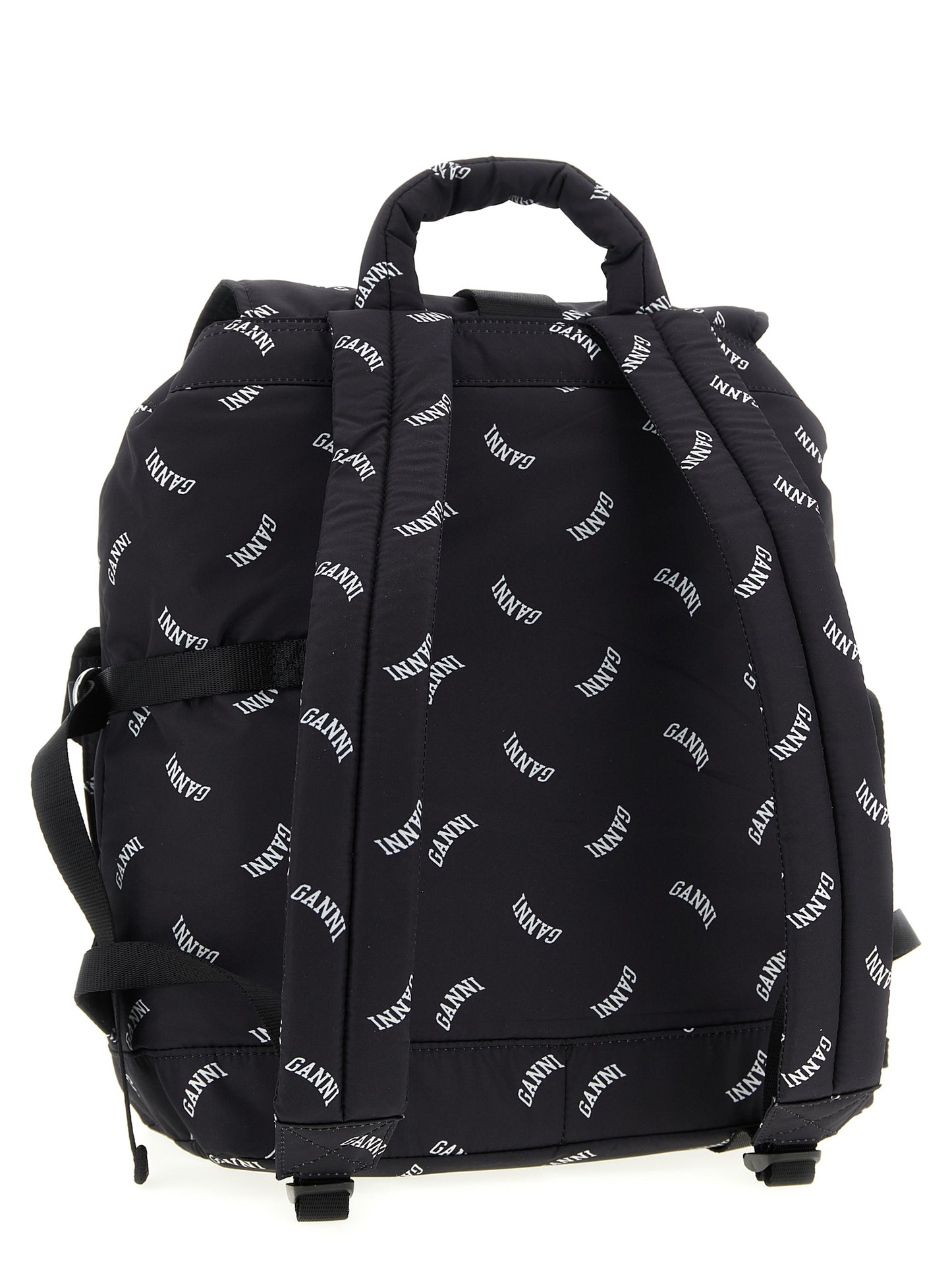 Ganni Schwarzer Rucksack aus Polyester