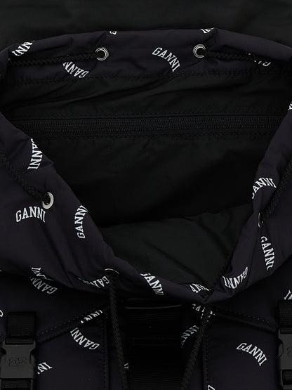 Ganni Schwarzer Rucksack aus Polyester