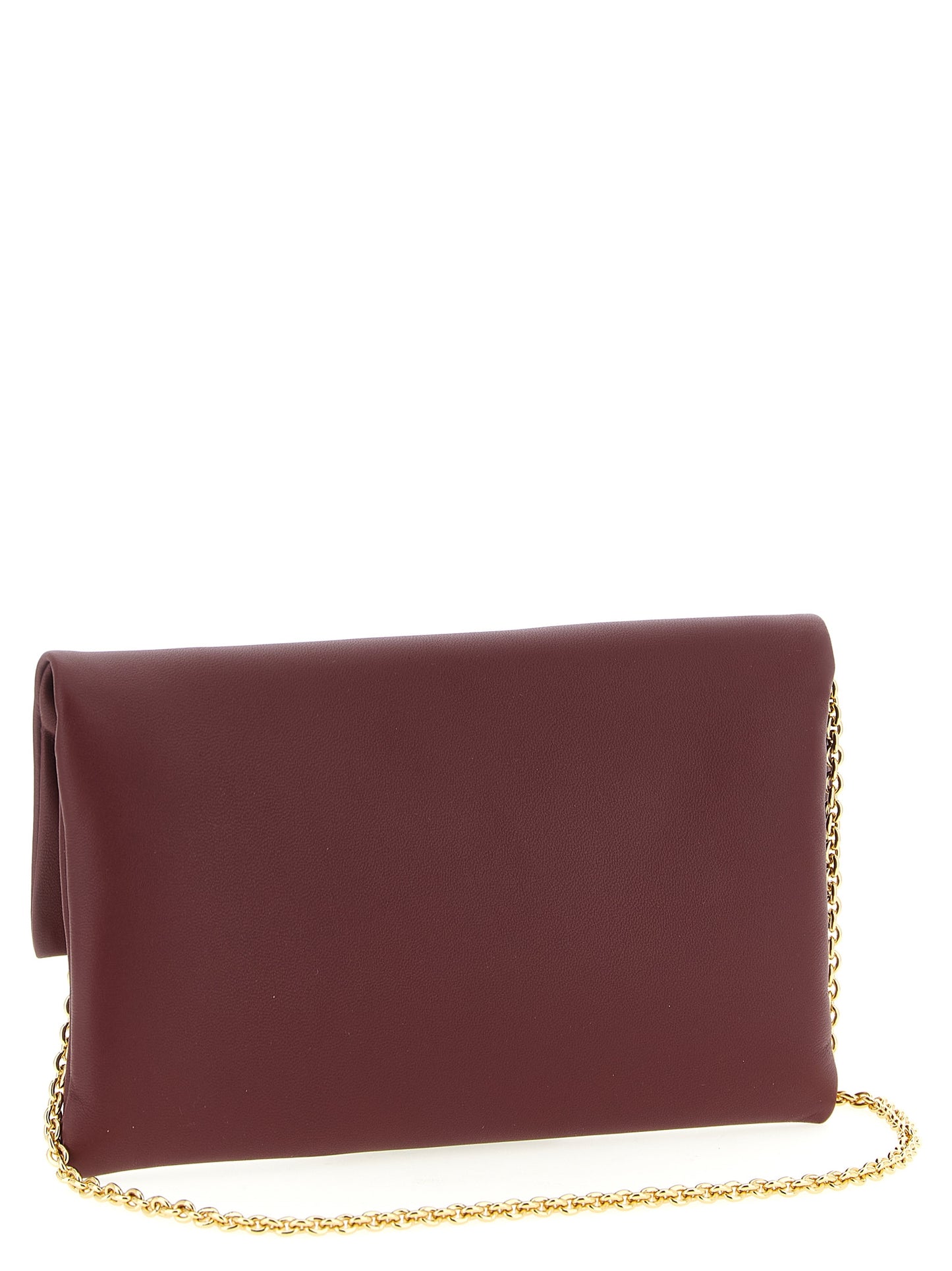 Fendi Bordeaux Lammleder Clutch Bag