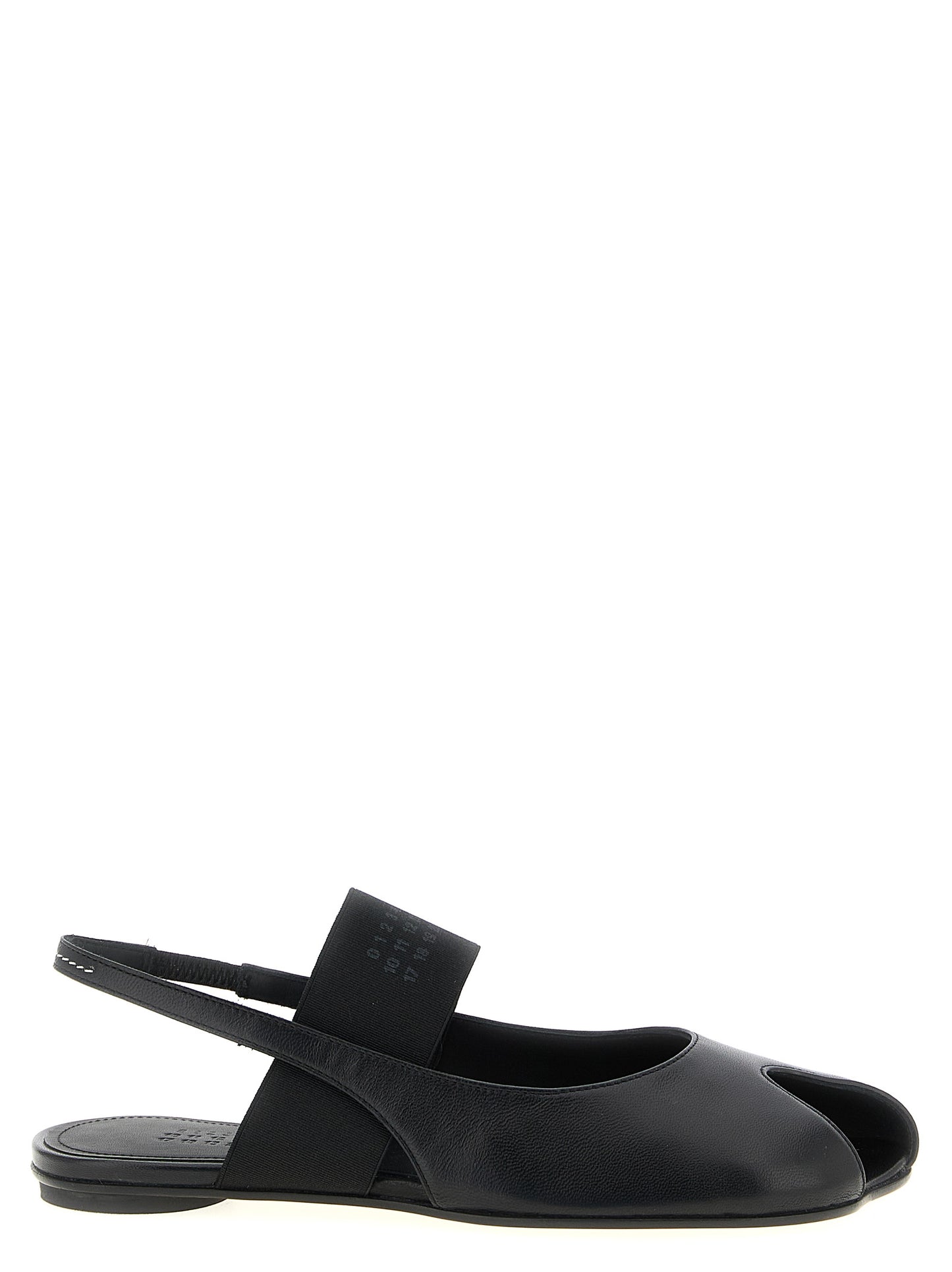 MM6 Maison Margiela Schwarze Lammleder-Sandalen
