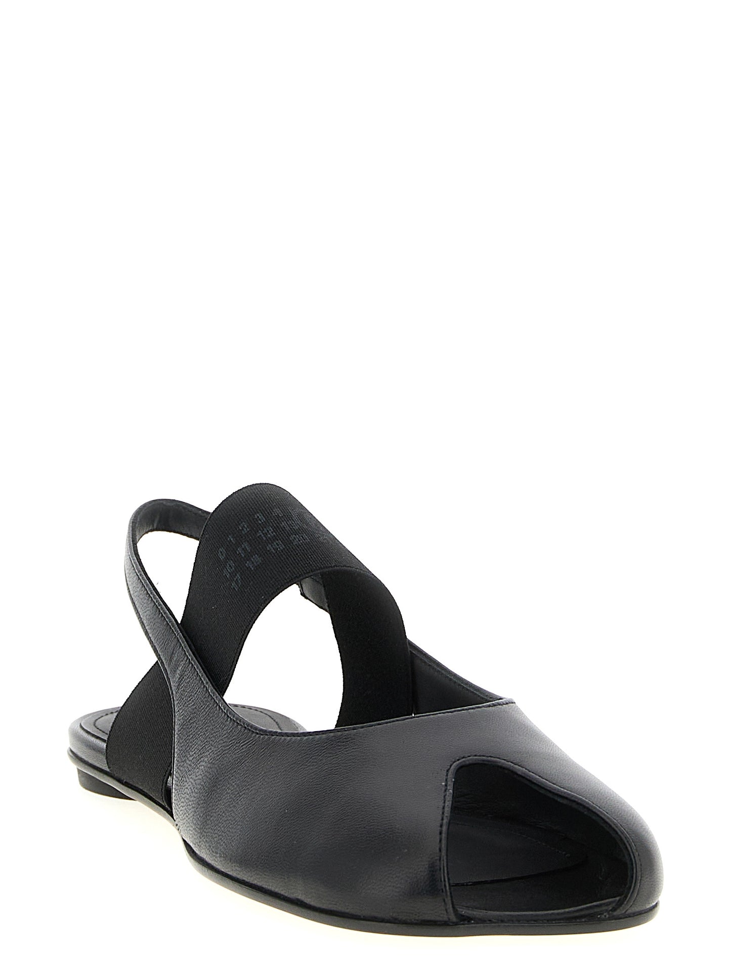 MM6 Maison Margiela Schwarze Lammleder-Sandalen
