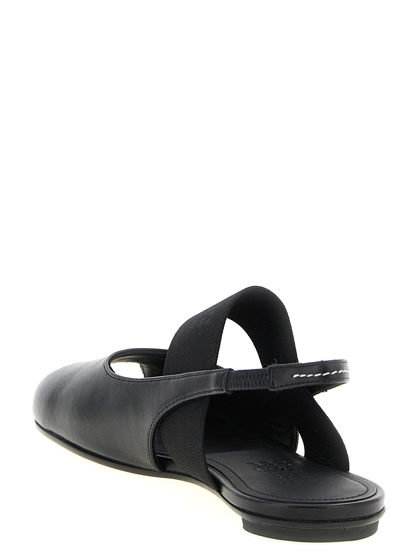 MM6 Maison Margiela Schwarze Lammleder-Sandalen