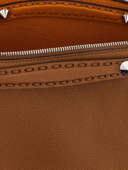 Fendi Braune Kalbsleder-Handtasche