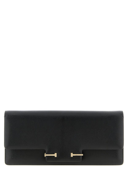 Tom Ford Schwarze Umhängetasche aus Ziegenleder