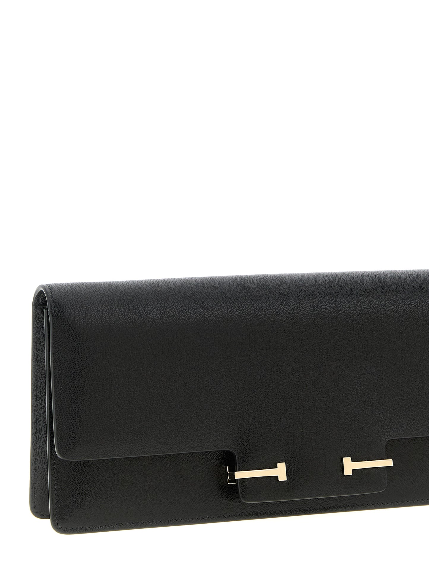 Tom Ford Schwarze Umhängetasche aus Ziegenleder