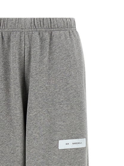 MM6 Maison Margiela Graue Baumwoll-Jogginghose (Sporthose)