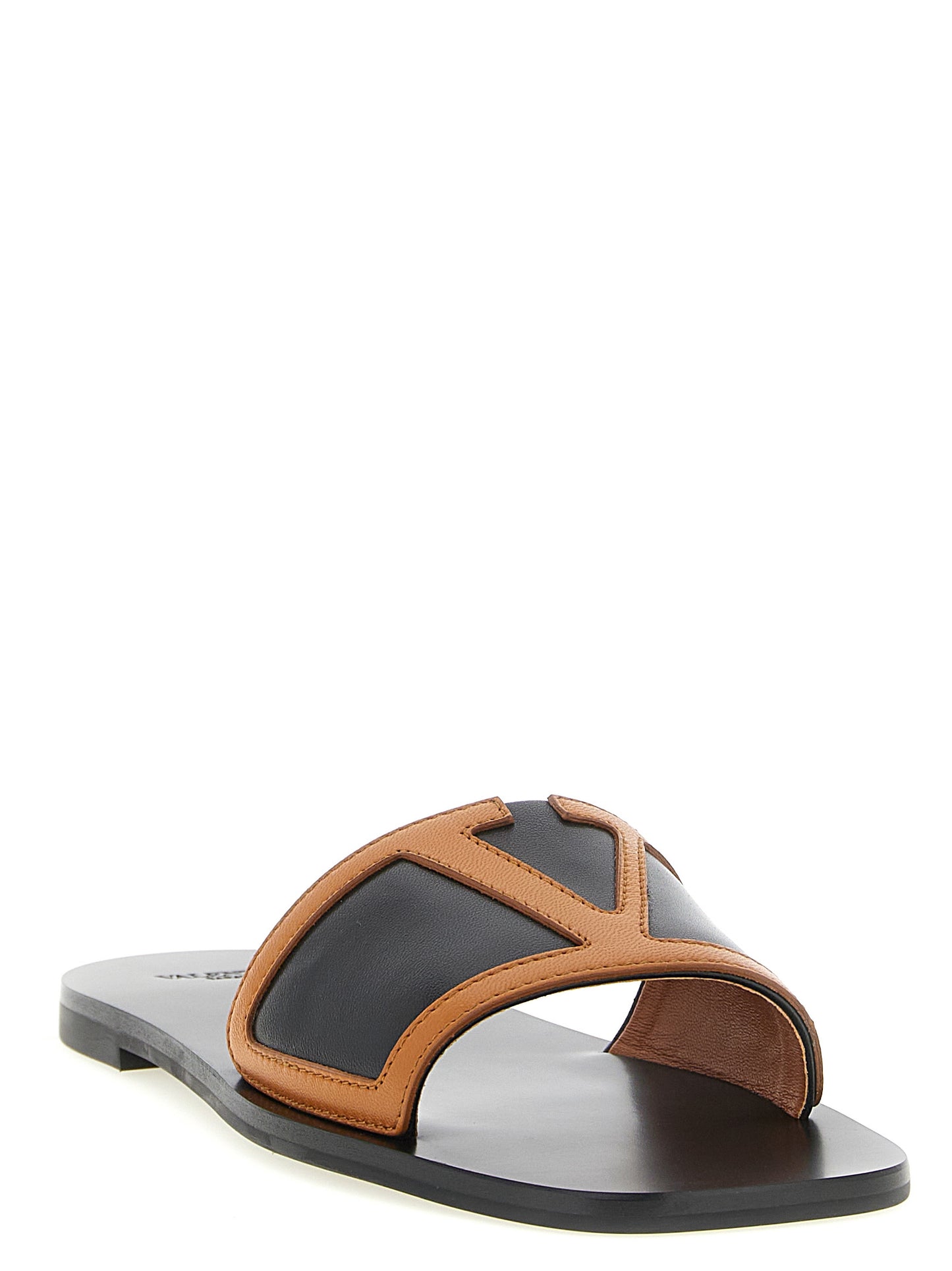 Valentino Garavani Braune Lammleder-Slipper