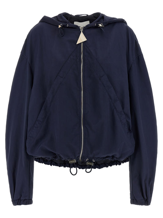The Attico Blauer Bomber aus Polyamid