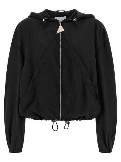 The Attico Schwarzer Bomber aus Polyester
