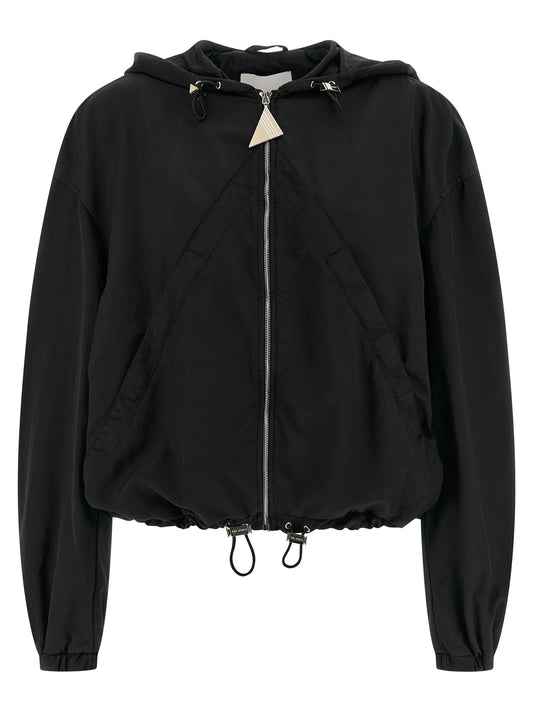 The Attico Schwarzer Bomber aus Polyester