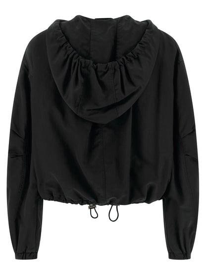The Attico Schwarzer Bomber aus Polyester