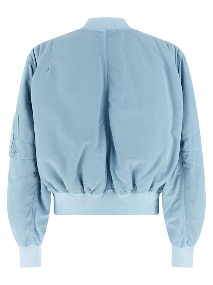 The Attico Blauer Bomber aus Polyamid