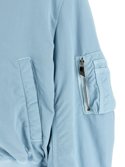 The Attico Blauer Bomber aus Polyamid