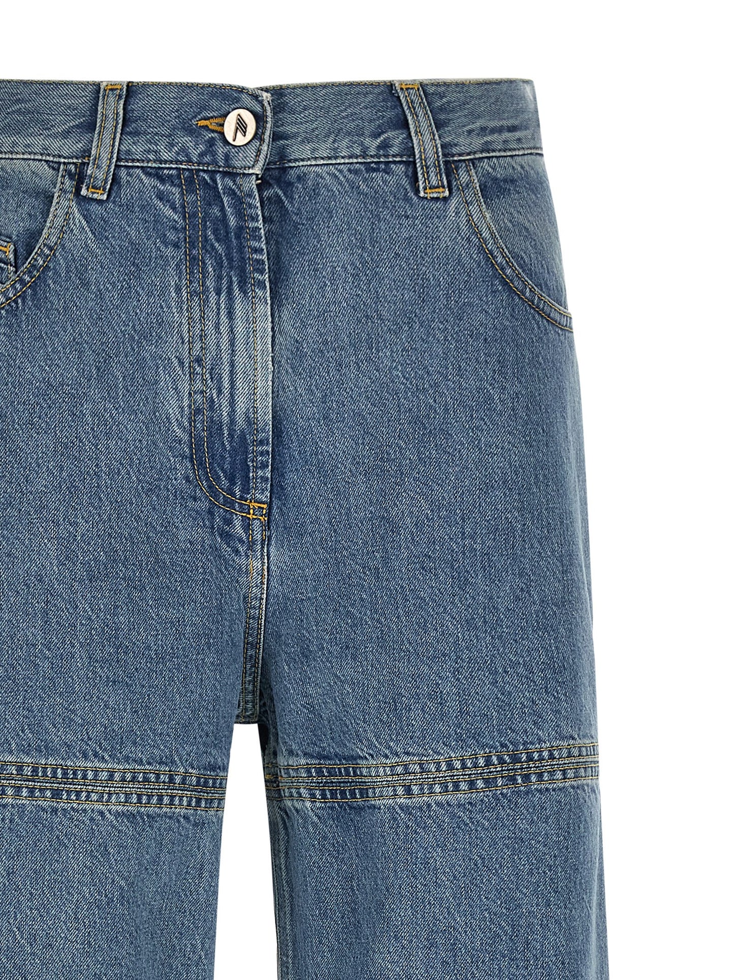 The Attico Blaue Baumwolljeans Denim