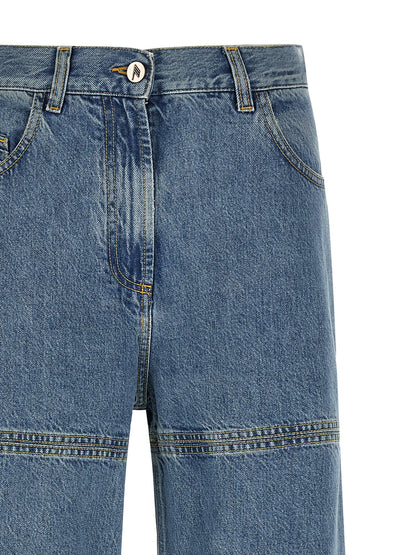 The Attico Blaue Baumwolljeans Denim