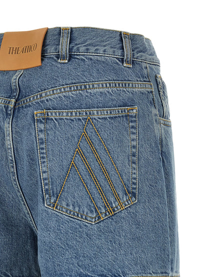 The Attico Blaue Baumwolljeans Denim
