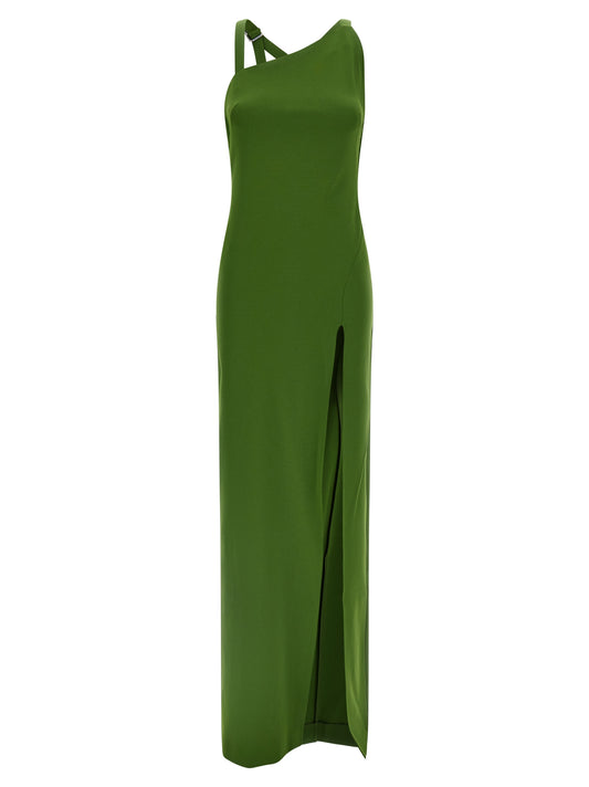 The Attico Zweifarbige Viskose-Maxikleid
