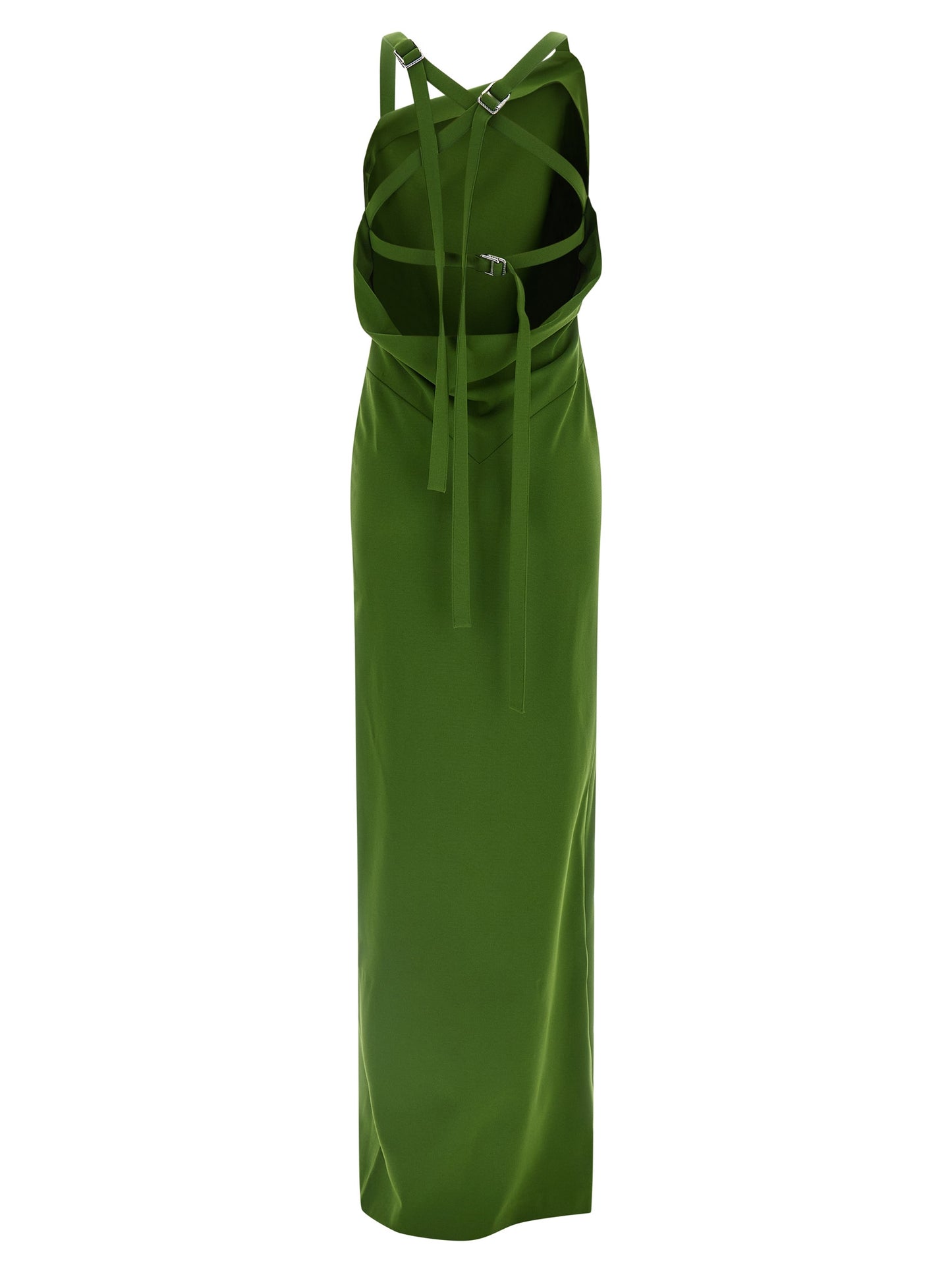 The Attico Zweifarbige Viskose-Maxikleid