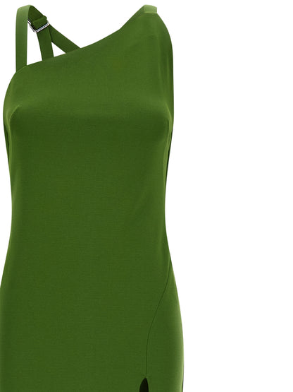 The Attico Zweifarbige Viskose-Maxikleid