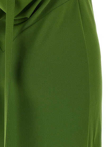 The Attico Zweifarbige Viskose-Maxikleid