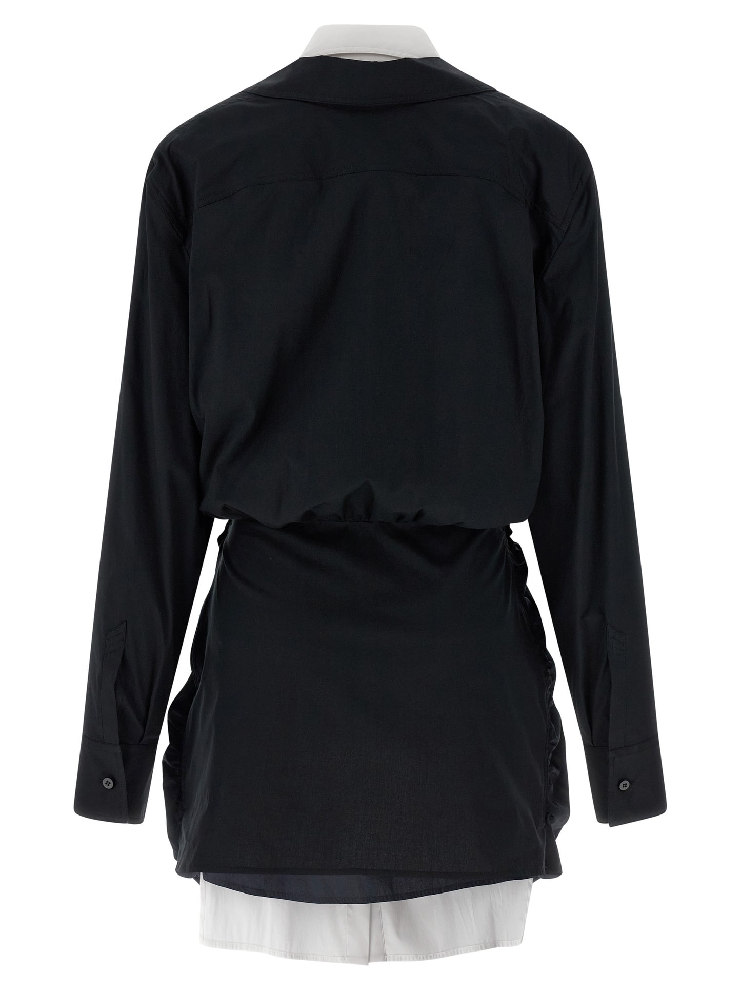 The Attico Kurzes Zweifarben-Kleid aus Baumwolle
