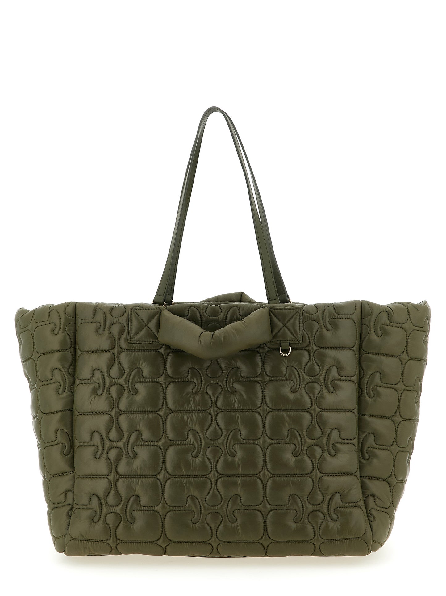 Ganni Zweifarbige Tote Bag aus recyceltem Polyamid