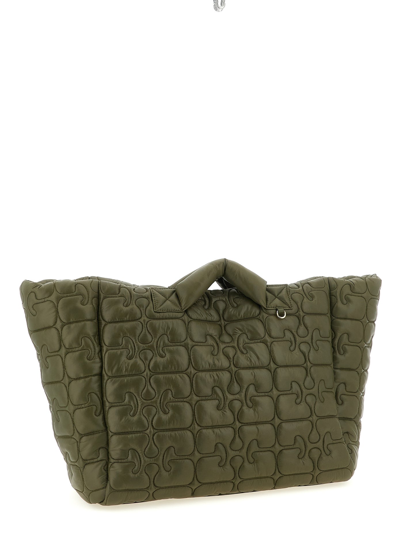 Ganni Zweifarbige Tote Bag aus recyceltem Polyamid