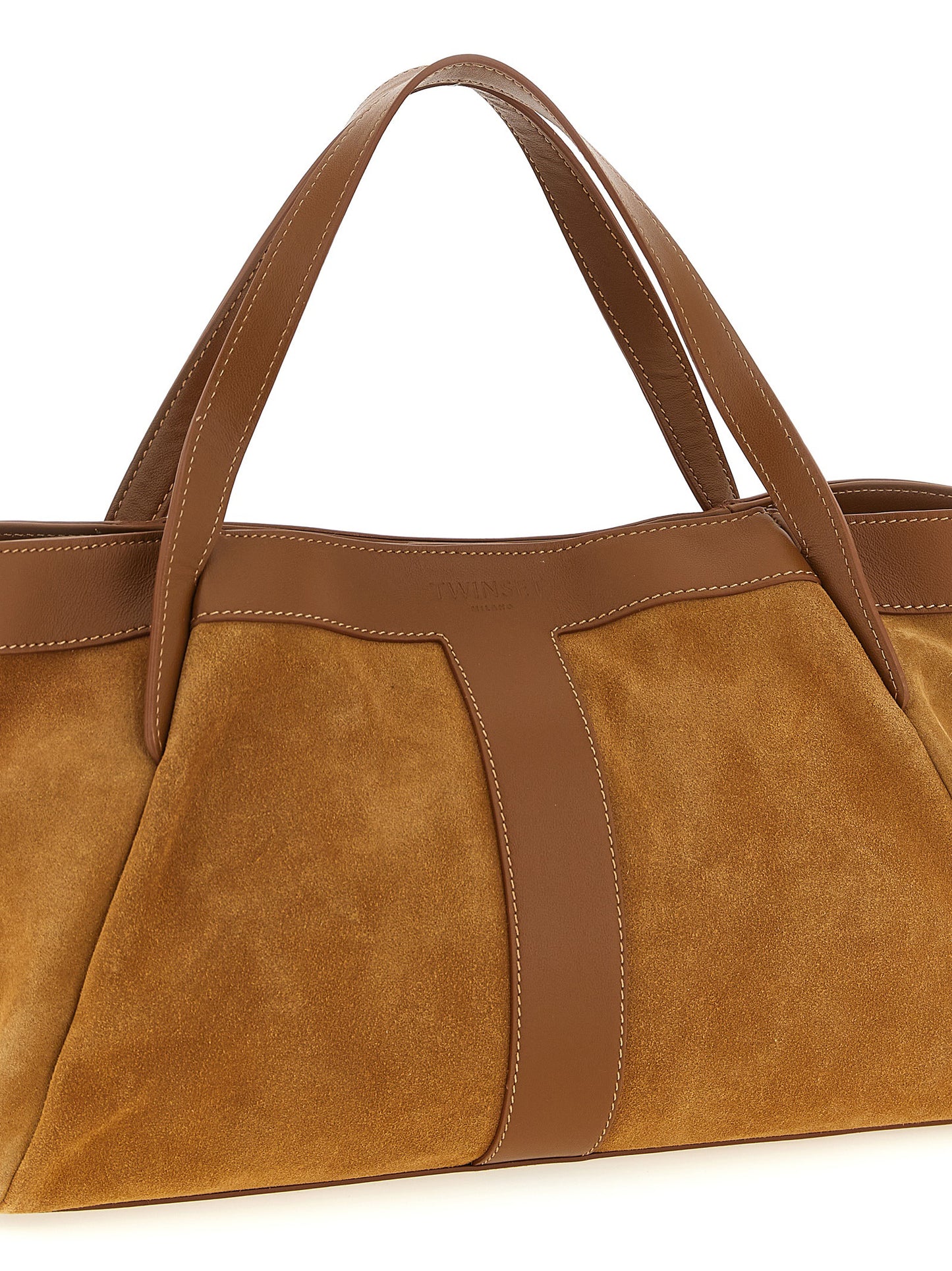 Twinset Schultertasche aus braunem Polyethylen
