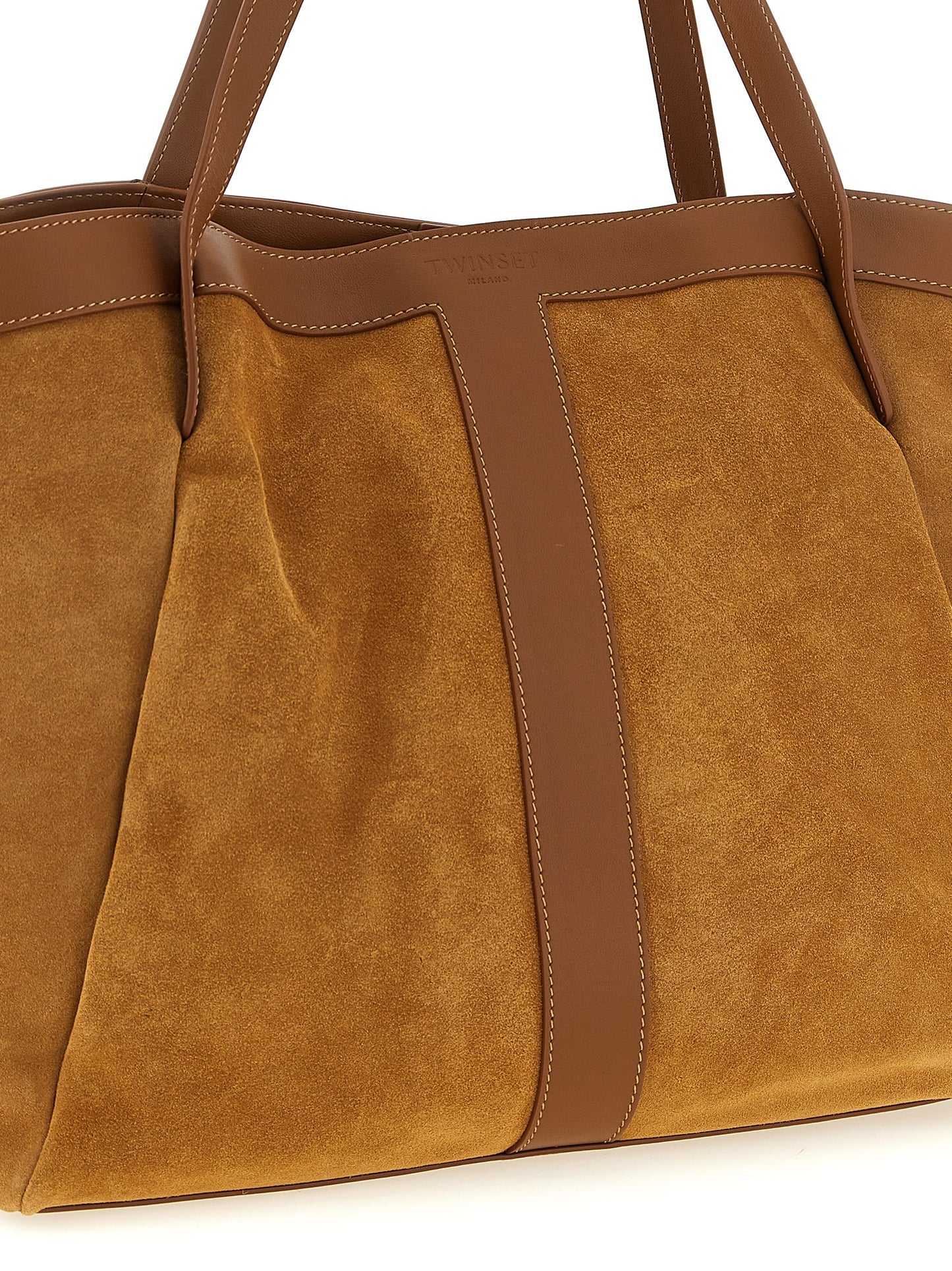 Twinset Braun Polyethylen Frauen Umhängetasche